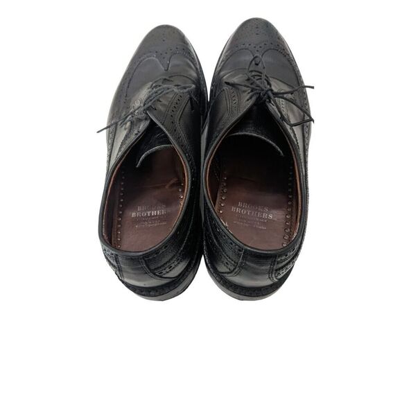 Brooks Brothers Mens Pebble Grain Leather Wingtip Brogue Derby‎ Black Size 12 main image 7